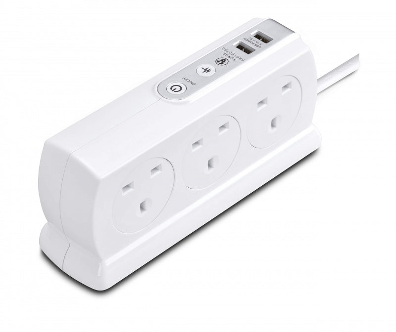 Masterplug SRGDSU62PW 6位13A USB防雷電源拖板 (2米) Masterplug SRGDSU62PW 6位13A USB防雷電源拖板 (2米)